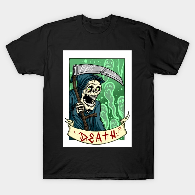 Death tarot card T-Shirt by Brownlazer